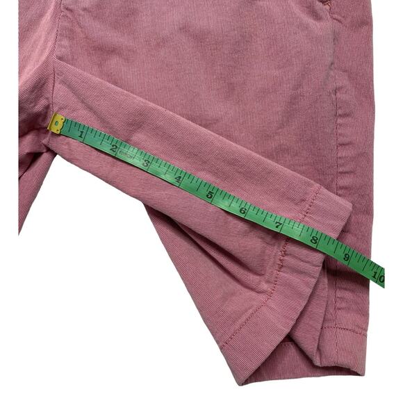 HOLLISTER Epic Flex Flat Front Short 9" in Pale Red Stripe Size 26 Mens Chino - Picture 7 of 7